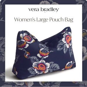 NWT Vera Bradley Large Capacity Floral Makeup Zipper Pouch Seurat Floral